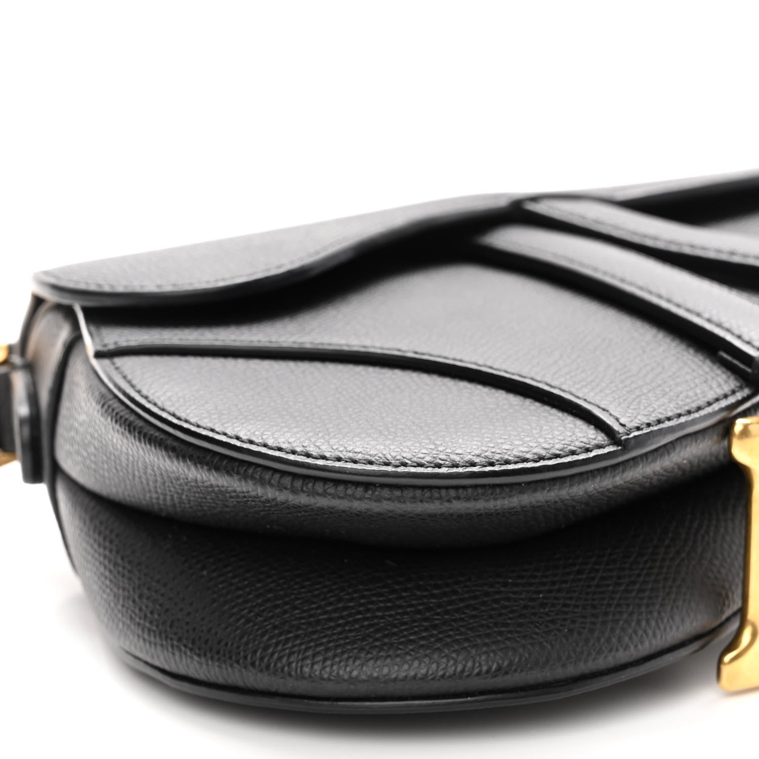Christian Dior Grained Calfskin Mini Saddle Bag Black 8 of 9
