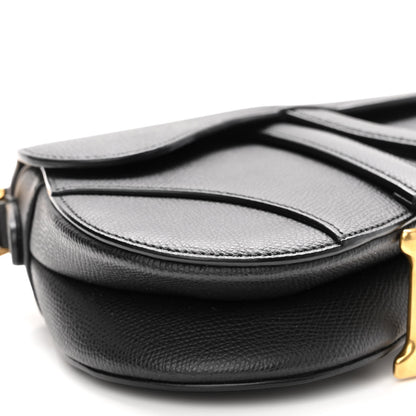Christian Dior Grained Calfskin Mini Saddle Bag Black 8 of 9