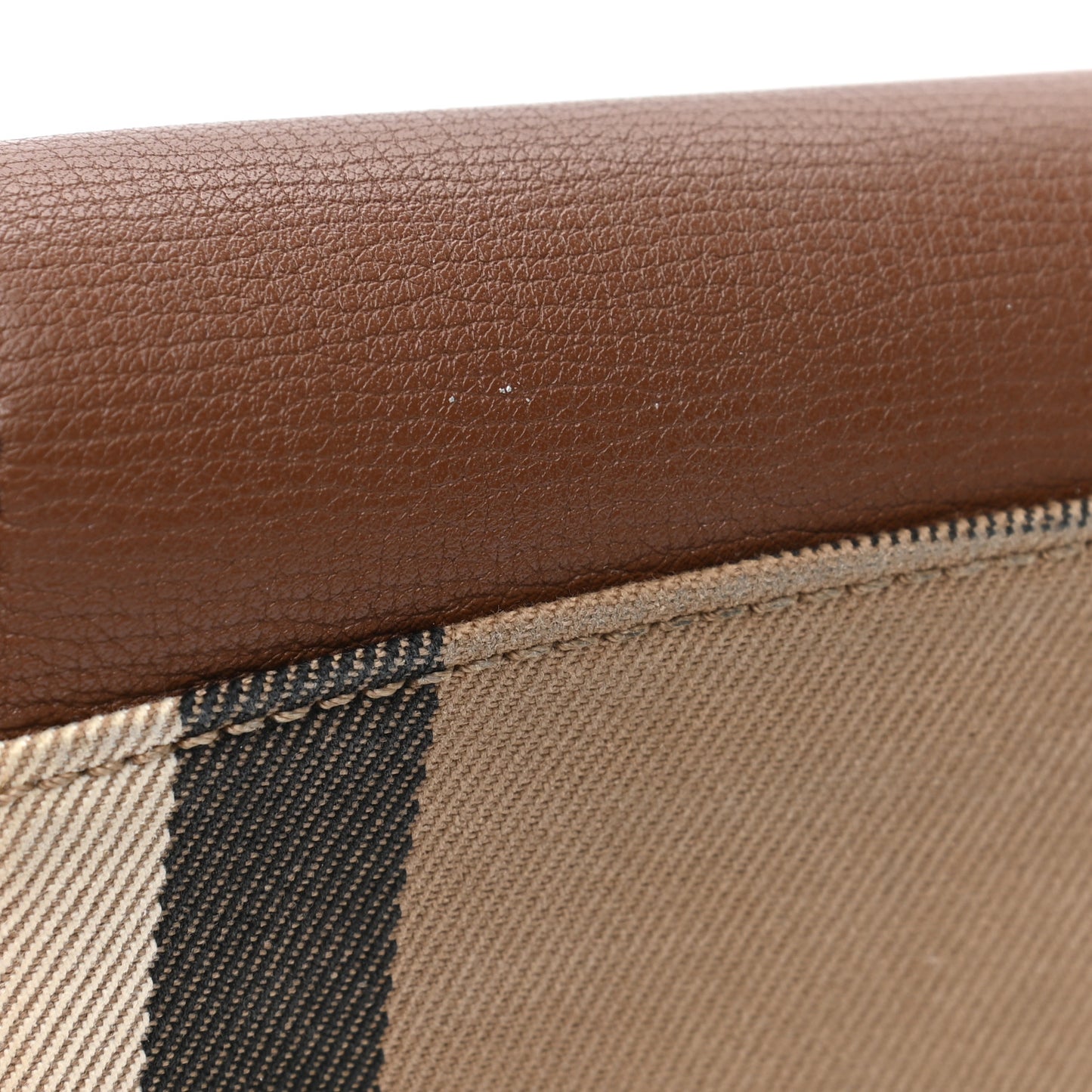 Grainy Calfskin House Check Continental Wallet Tan