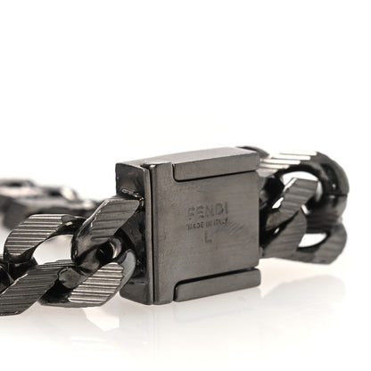 Fendi Ruthenium FF Link Bracelet L 8 of 8