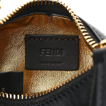 Fendi Vitello Grace Matte Nano Fendigraphy Hobo Charm Black 6 of 8