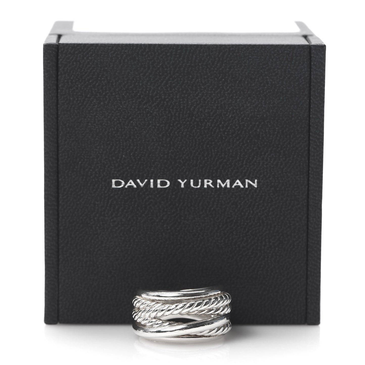 Sterling Silver 15mm Narrow Crossover Cable Ring 54 6.75