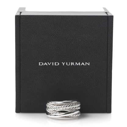 David Yurman Sterling Silver 15mm Narrow Crossover Cable Ring 54 6.75 5 of 5