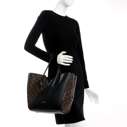 Louis Vuitton Calfskin Monogram Kimono Tote Black 2 of 7