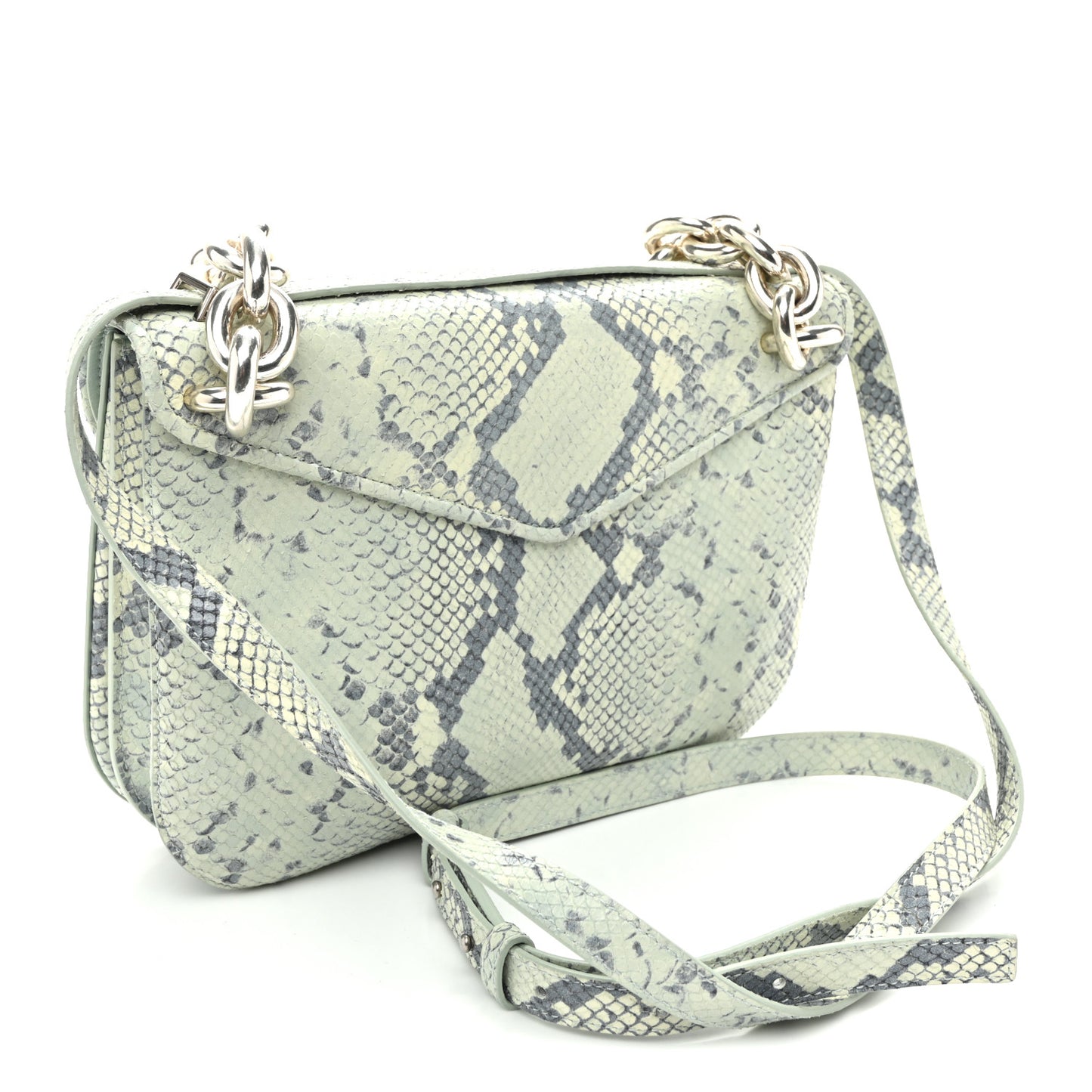 Snakeskin Mount Envelope Bag Green