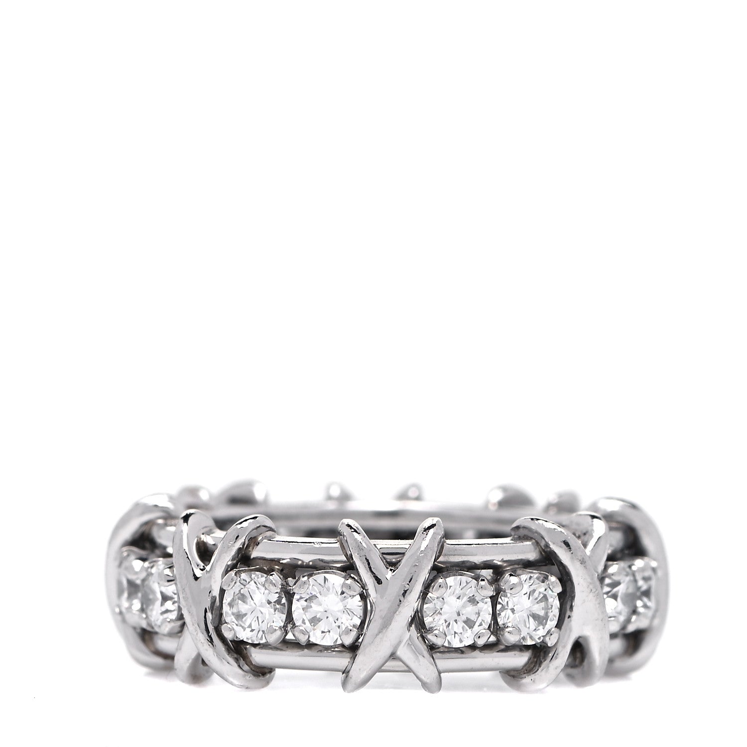 Tiffany Platinum Diamond Schlumberger Sixteen Stone Ring 49 5 3 of 5