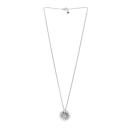 David Yurman Sterling Silver Diamond Medium Starburst Pendant Necklace 2 of 3
