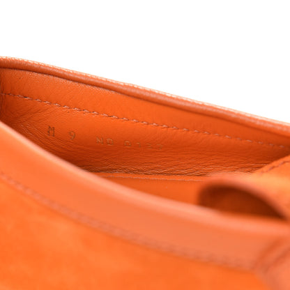 Louis Vuitton Suede Calfskin Mens Hockenheim Moccasin Loafers 9 Orange 9 of 9