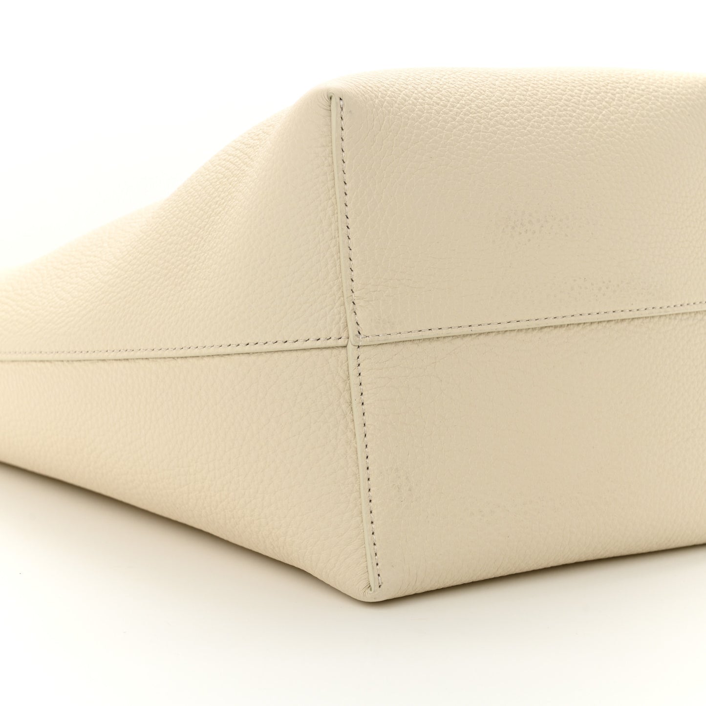 Grained Calfskin Medium N/S Park Tote Ivory