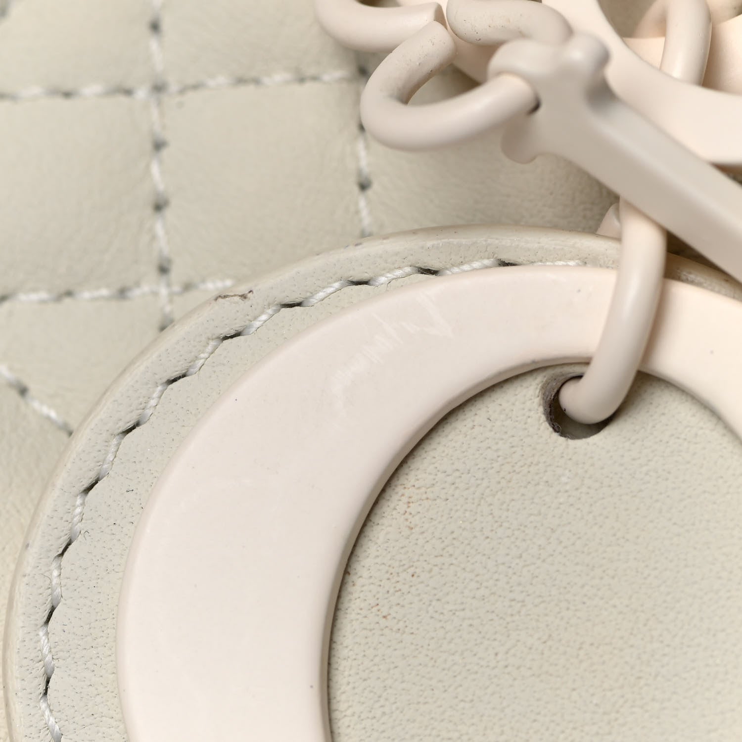Christian Dior Ultra Matte Calfskin Cannage Mini Lady Dior White 15 of 20