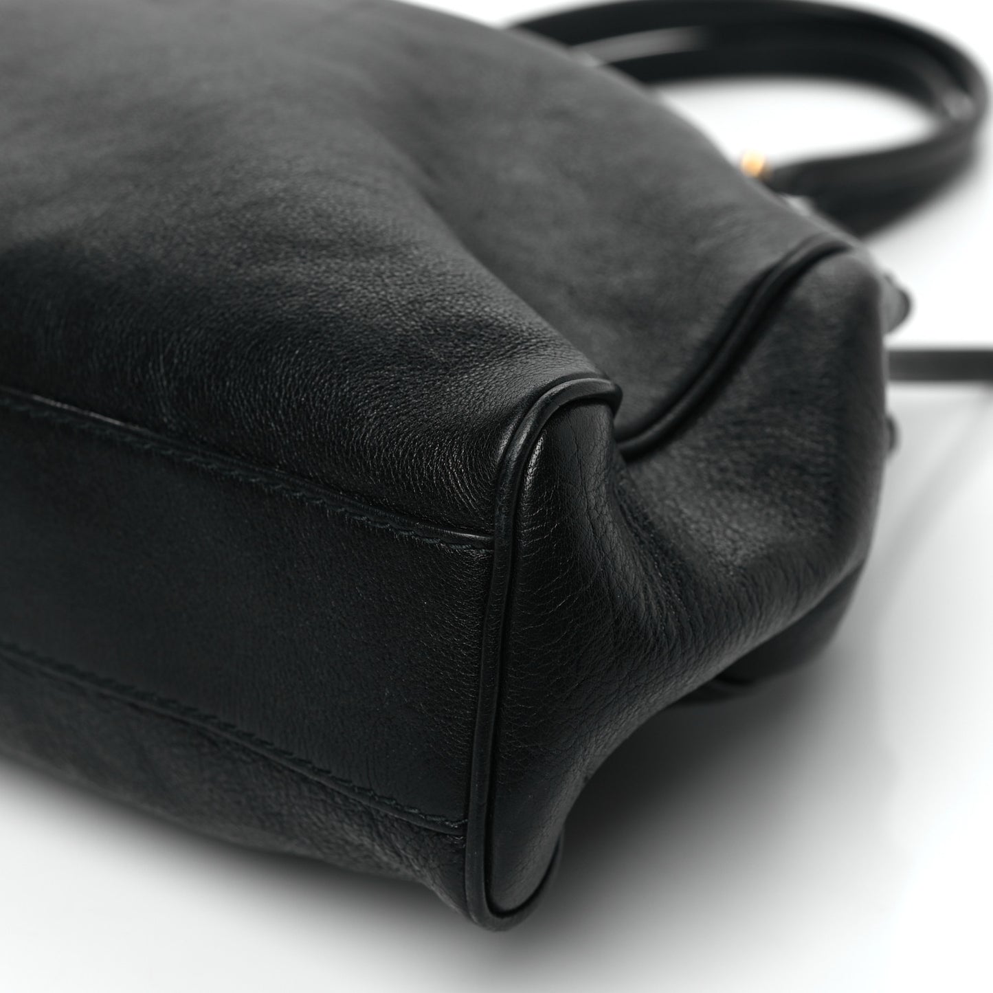 Calfskin Large Re(Belle) Top Handle Bag Black