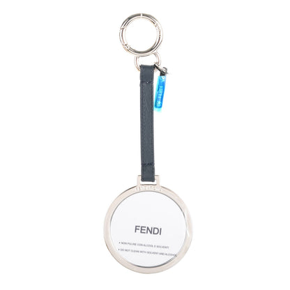 Fendi Vitello Dolce Fox Mink Fur Monster Bag Bug Mirror Charm Lavagna Rust Turquoise 3 of 5