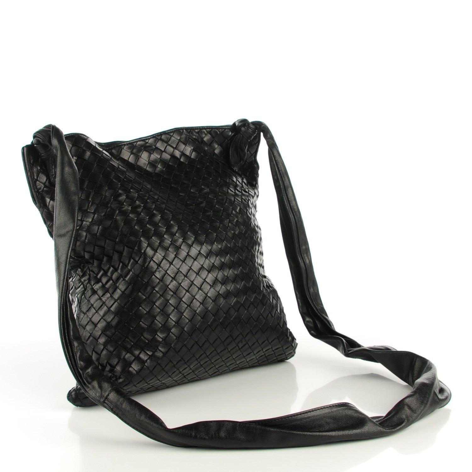 Bottega Veneta Vintage Nappa Intrecciato Small Messenger Nero Black 3 of 6