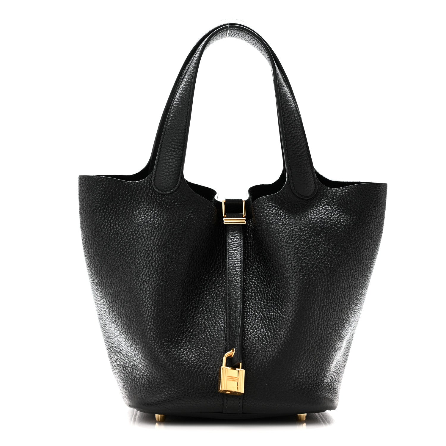 Hermes Taurillon Clemence Picotin Lock 22 MM Black 1 of 10