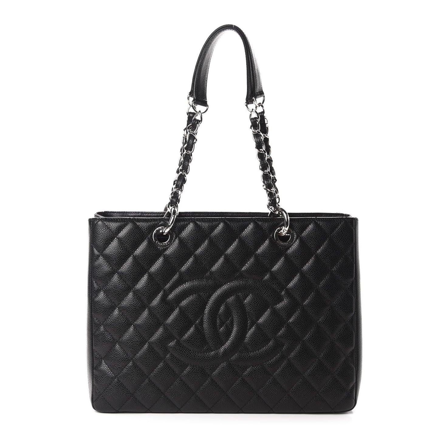 Caviar Quilted Grand Shopping Tote GST Black