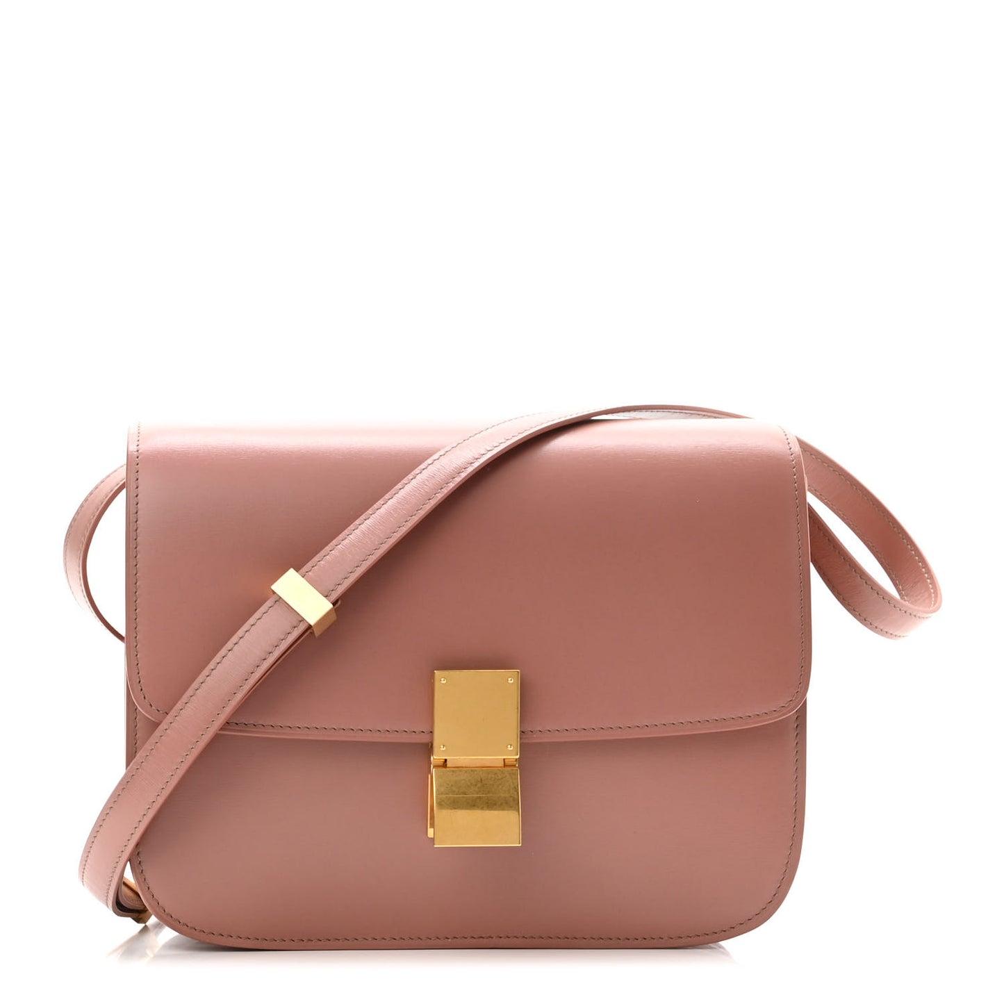 Box Calfskin Teen Classic Box Flap Bag Antique Rose