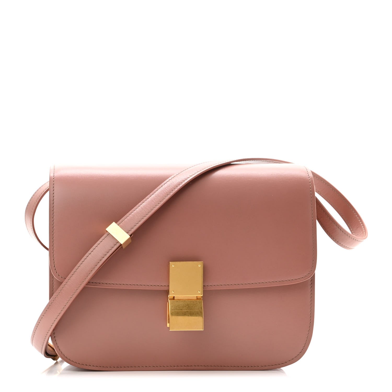 Celine Box Calfskin Teen Classic Box Flap Bag Antique Rose 1 of 10