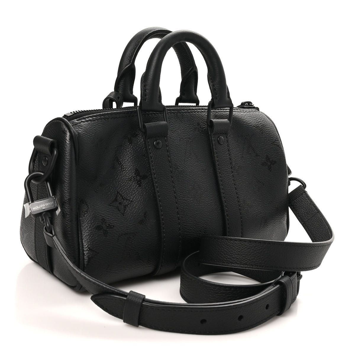 Louis Vuitton Monogram Midnight Keepall Bandouliere 25 Black 2 of 8
