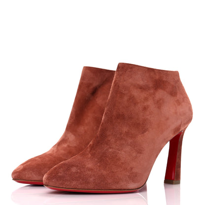 Christian Louboutin Veau Velours Eleonor 85 Ankle Boots 38 Ecorce 3 of 10