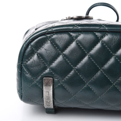 Chanel Glazed Calfskin Quilted Small Salzburg Mountain Backpack Dark Green 11 of 13