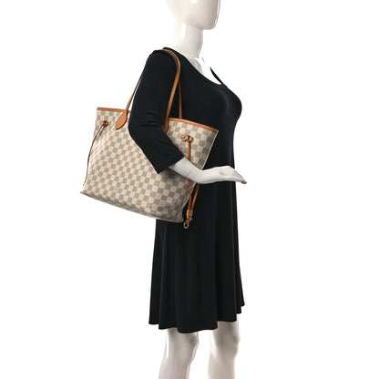 Louis Vuitton Damier Azur Neo Neverfull MM Rose Ballerine 2 of 8