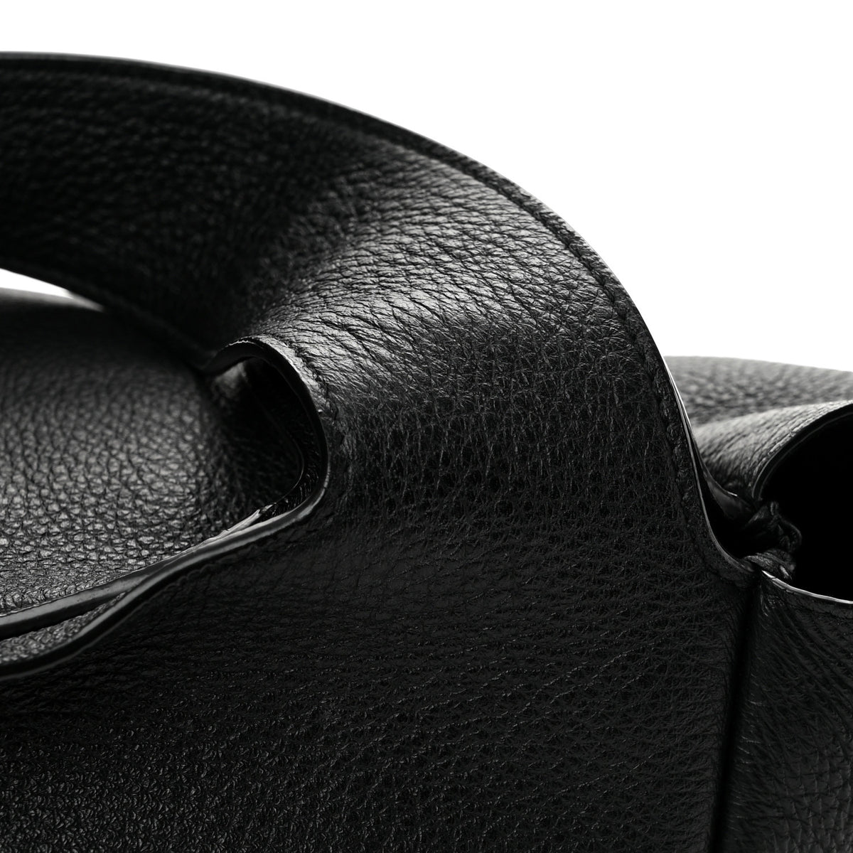 Grained Deerskin Bea Tote Black