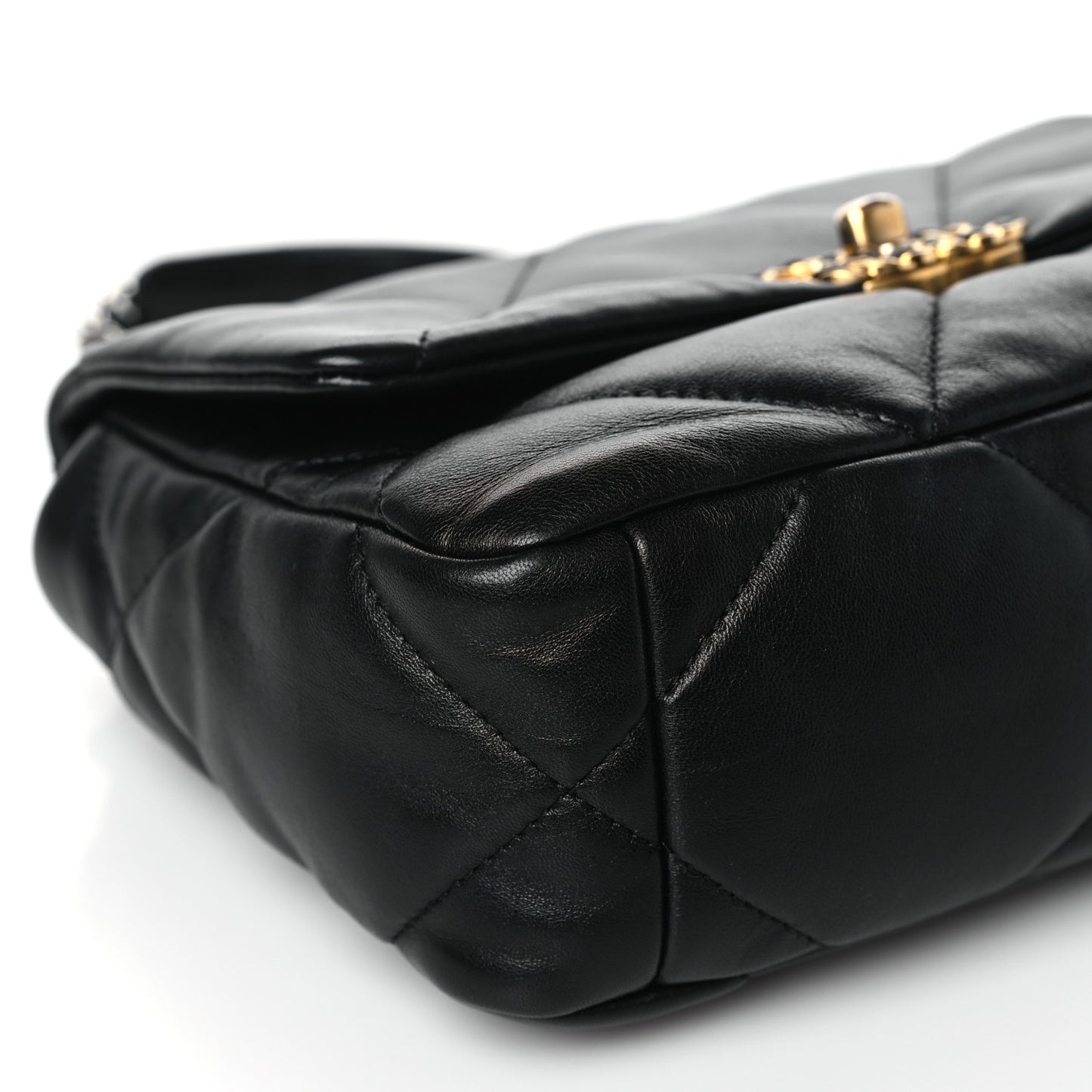 Lambskin Quilted Medium Chanel 19 Flap Black