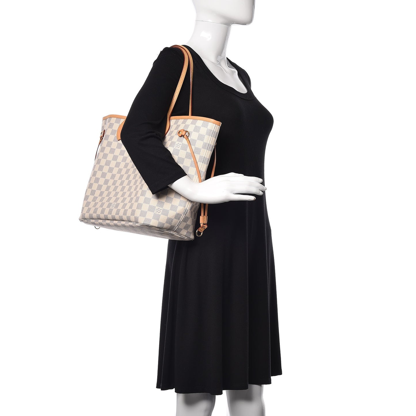 Damier Azur Neo Neverfull MM Rose Ballerine
