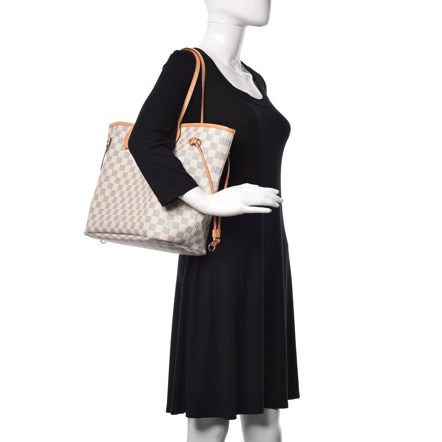 Louis Vuitton Damier Azur Neo Neverfull MM Rose Ballerine 2 of 10