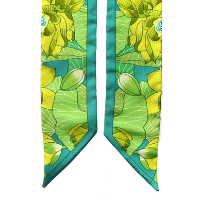 Hermes Silk Fleurs de Lotus Twilly 5 of 5