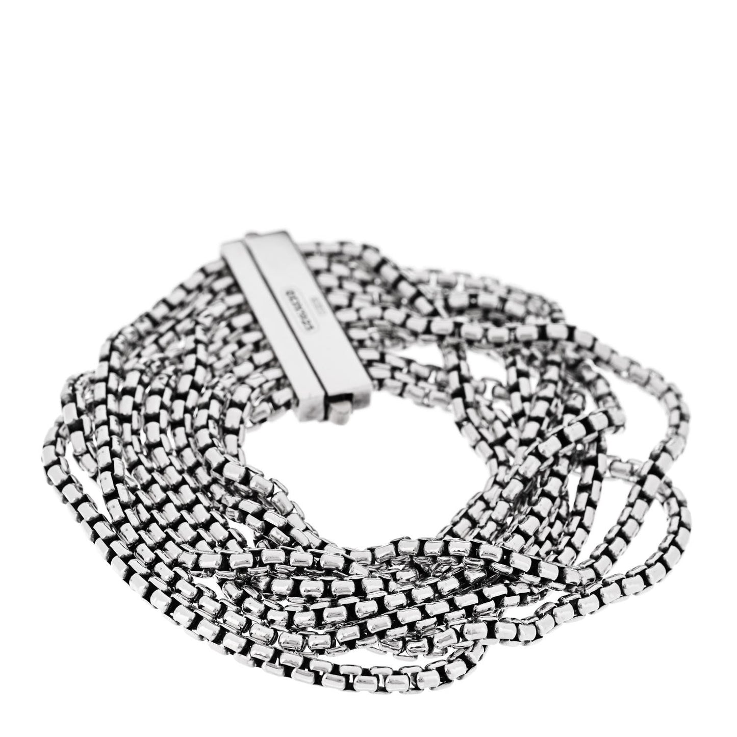 Sterling Silver 8 Row Box Chain Bracelet