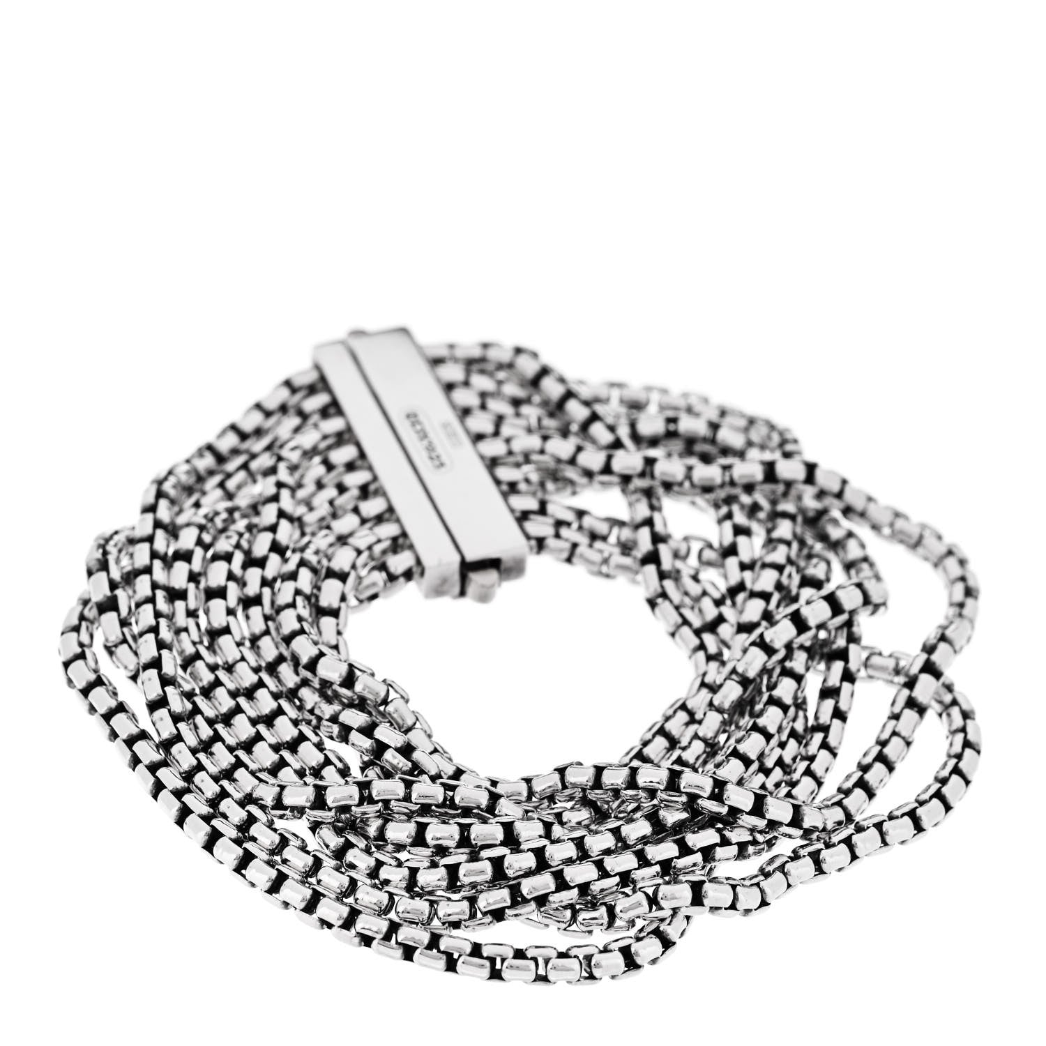 David Yurman Sterling Silver 8 Row Box Chain Bracelet 1 of 4