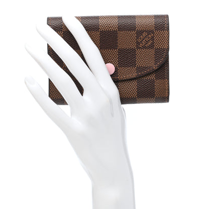 Louis Vuitton Damier Ebene Rosalie Coin Purse Rose Ballerine 2 of 8