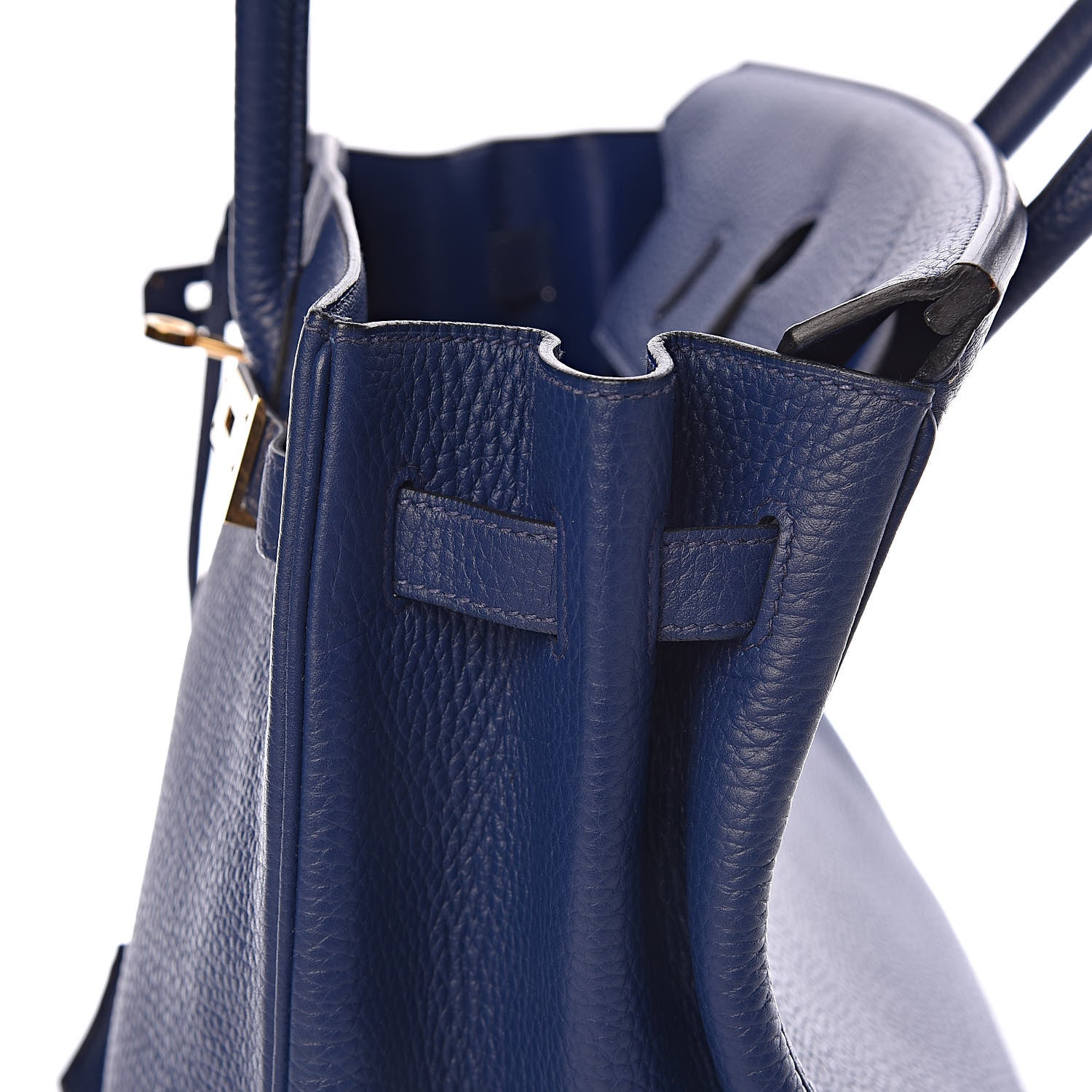 Hermes Taurillon Clemence Birkin 35 Bleu Saphir 20 of 37