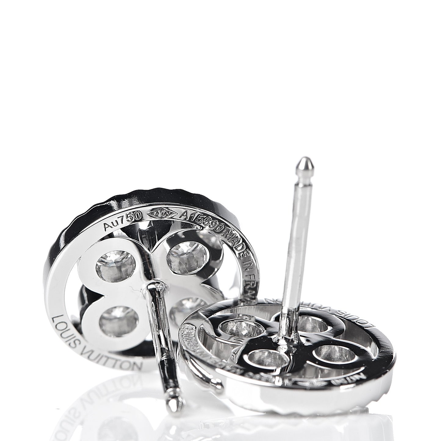 18K White Gold Diamond Blossom BB Earrings