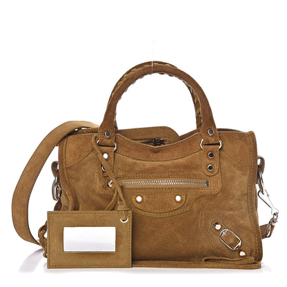 Balenciaga Baby Daim Suede Classic Silver Hardware Mini City Beige Fauve 1 of 9