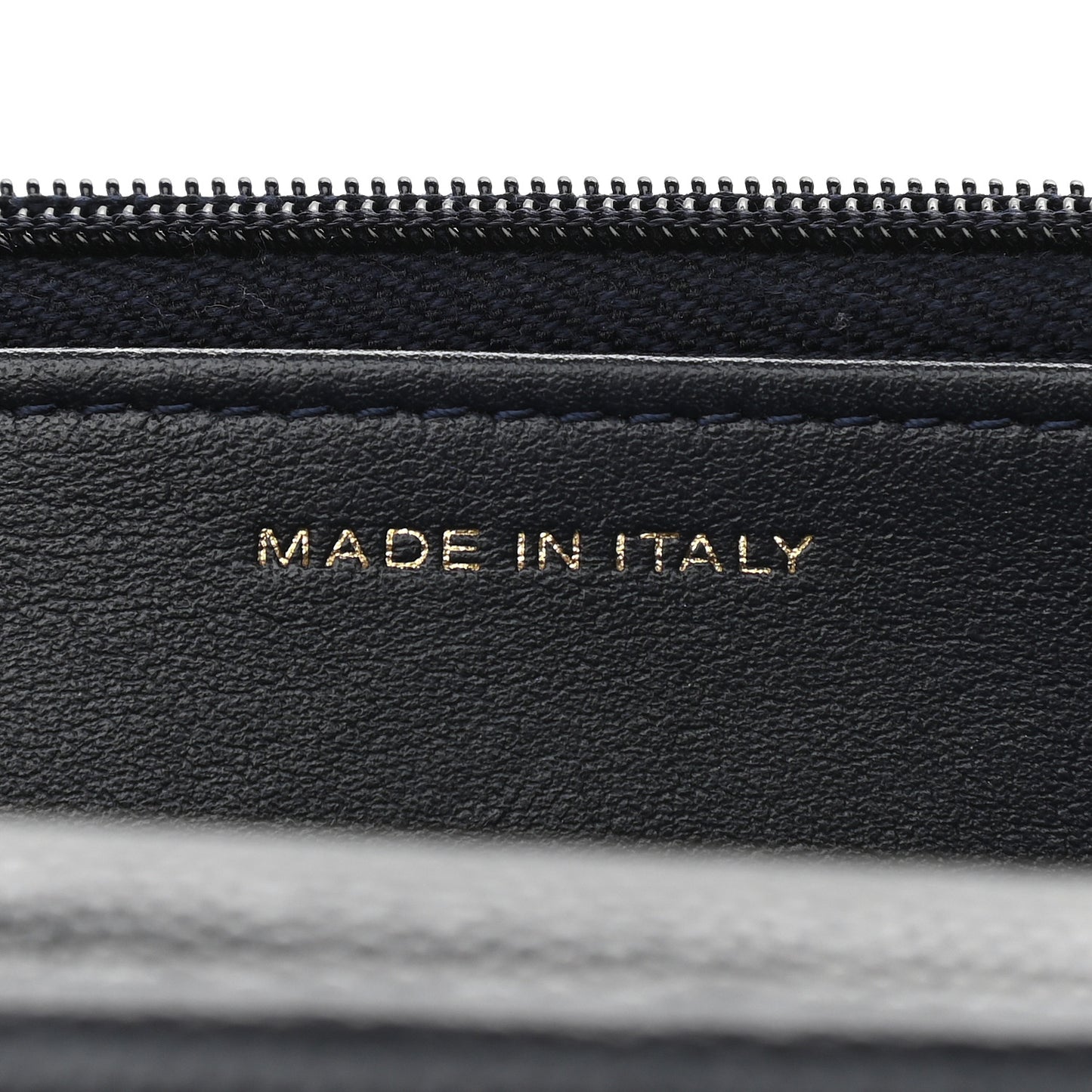 Caviar Quilted Wallet On Chain WOC Navy Blue