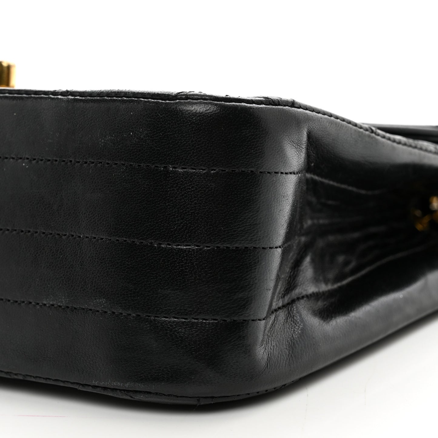 Lambskin Quilted Small Single Flap Black