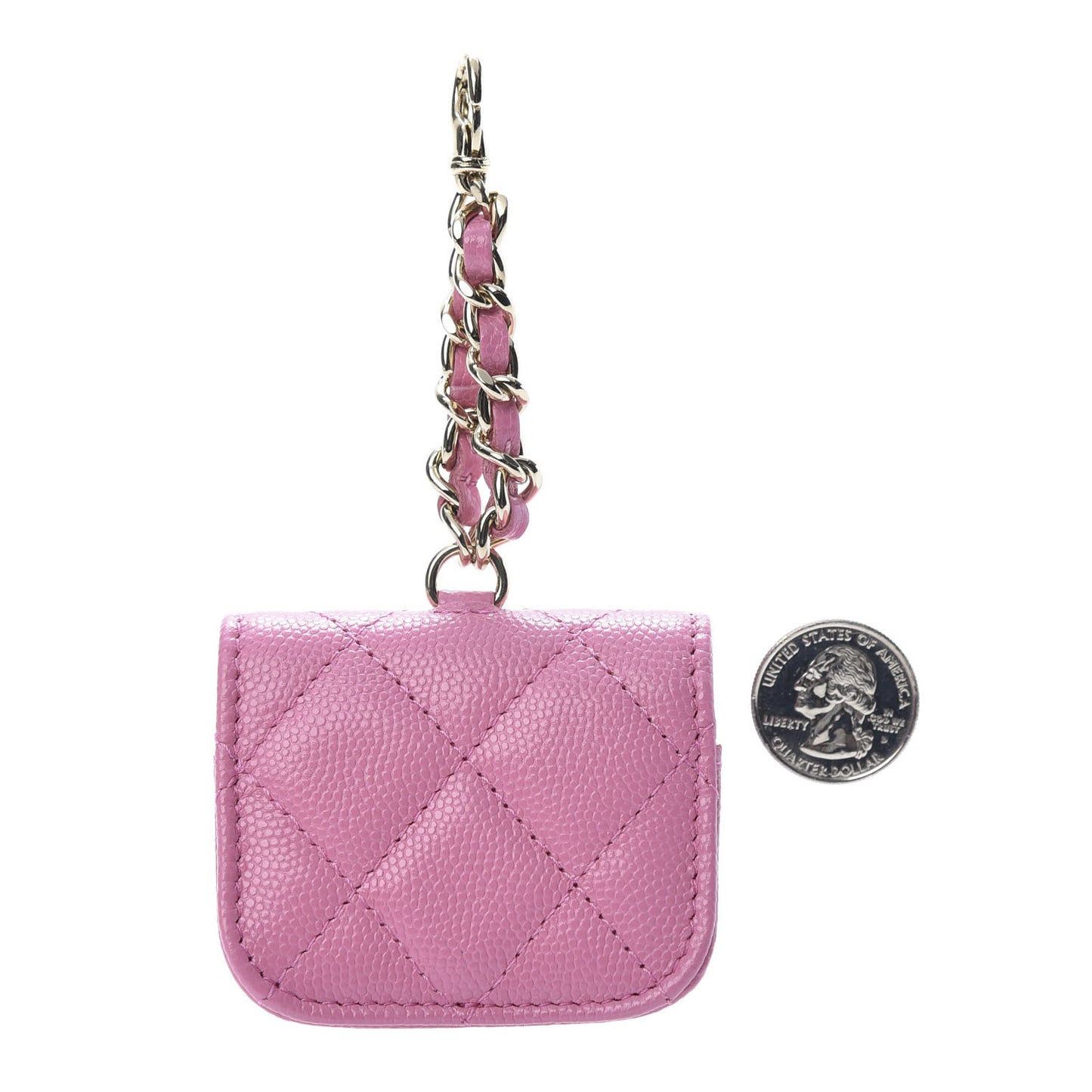 Caviar Quilted Crystal CC Airpods Pro Case Pink