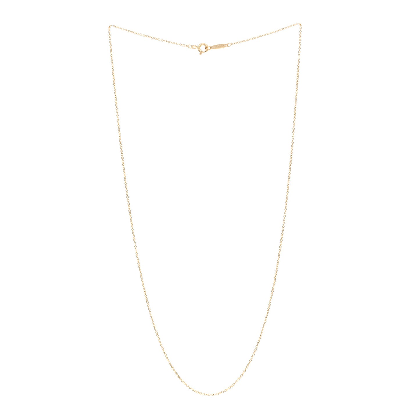 18K Yellow Gold Chain Necklace 18"