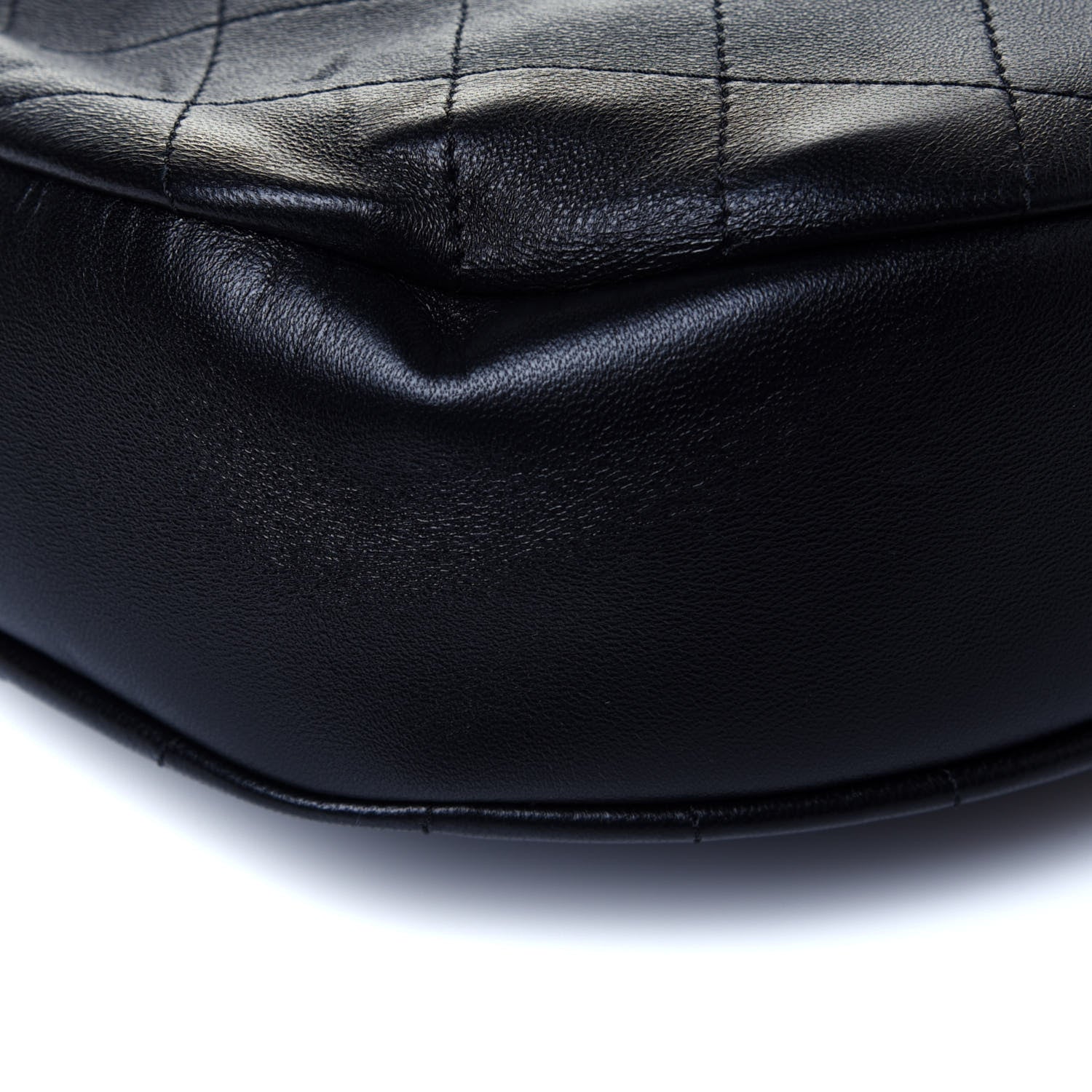 Chanel Lambskin Stitched Large Drawstring Bag Black 11 of 12
