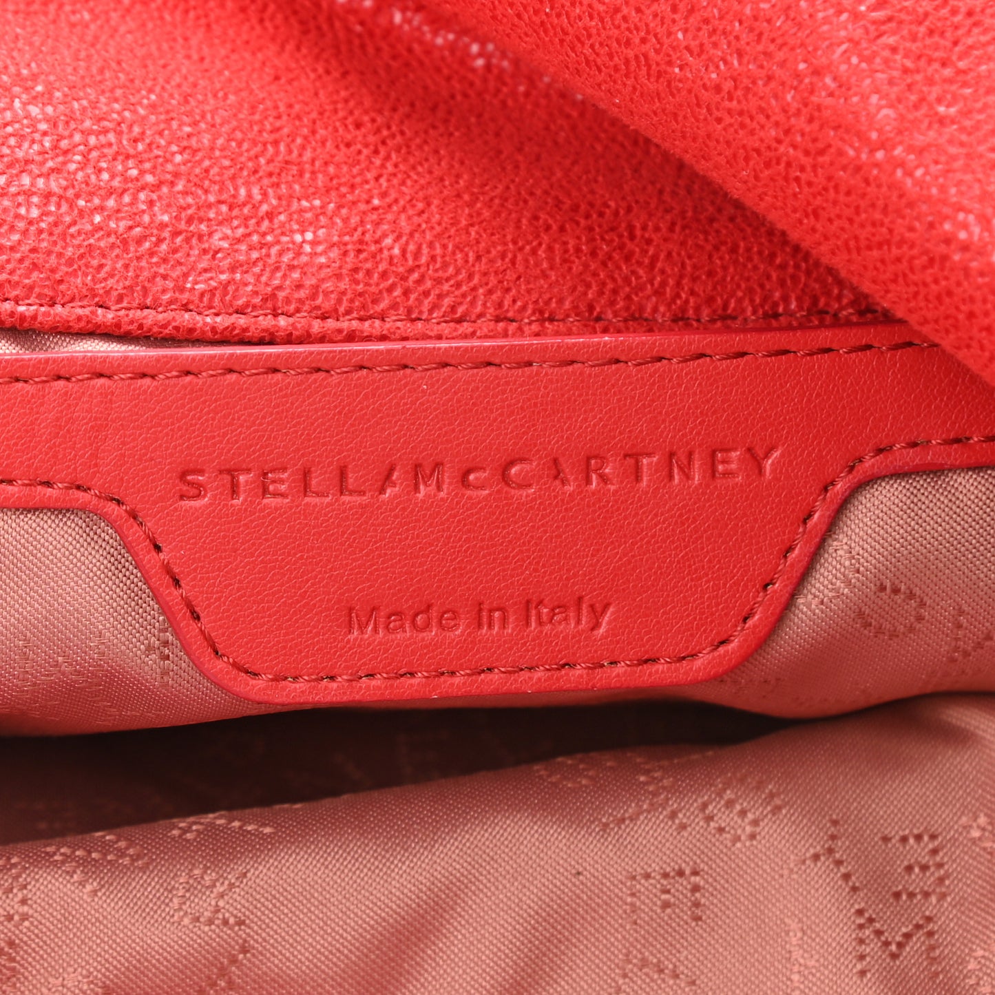 Shaggy Deer Mini Falabella Fold Over Tote Red