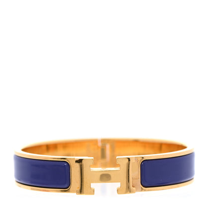 Hermes Enamel Narrow Clic Clac H Bracelet PM Iris 1 of 6