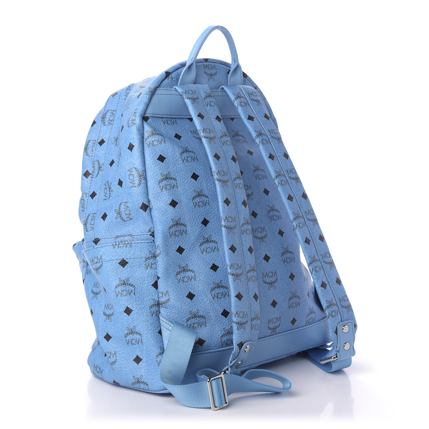 MCM Visetos Medium Sprinkle Stud Stark Backpack Blue 2 of 9