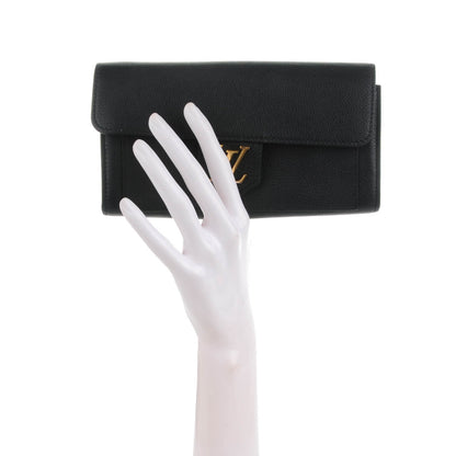 Louis Vuitton Calfskin Lockme Wallet Black 2 of 7