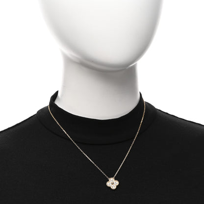 Van Cleef & Arpels 18K Yellow Gold Diamond Vintage Alhambra Pendant Necklace 2 of 6