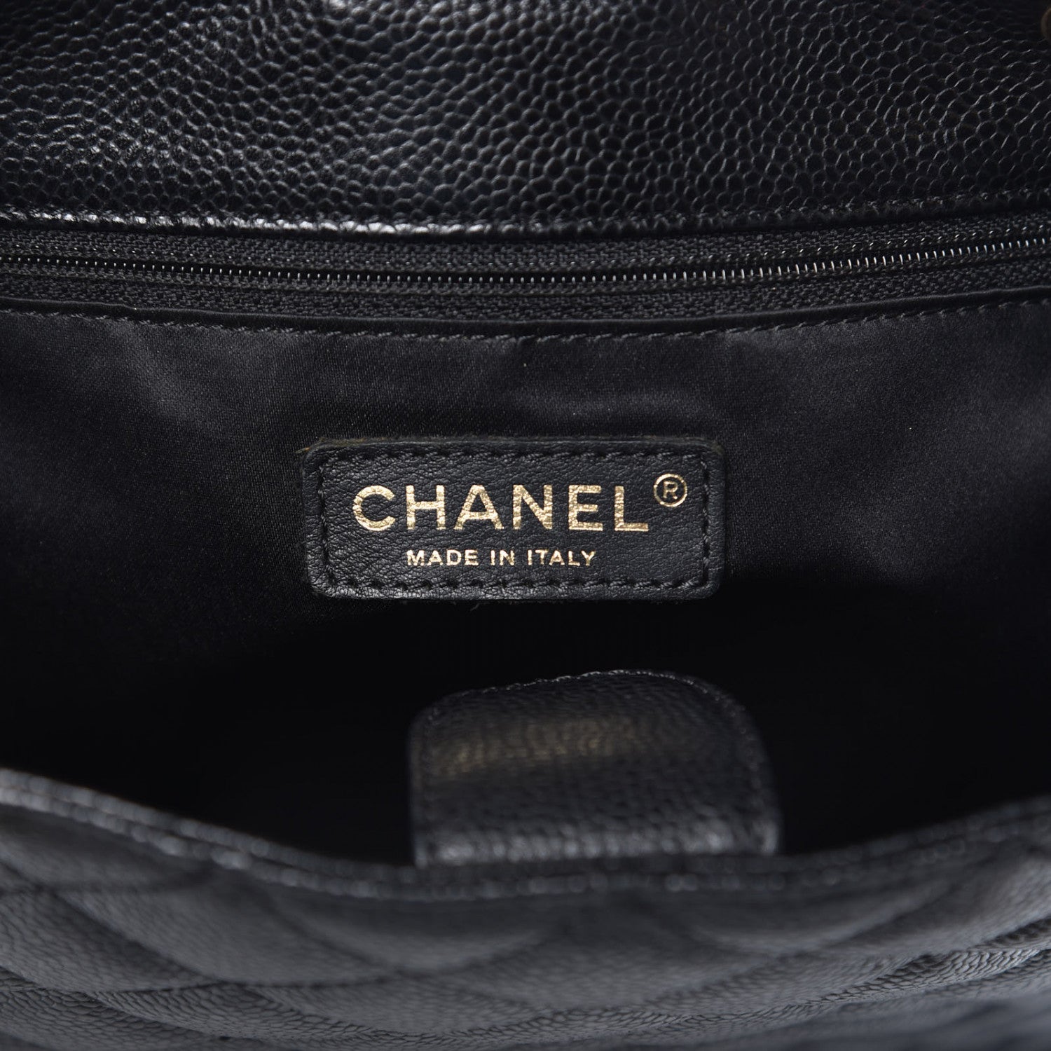 Chanel Caviar Quilted Petit Shopping Tote PST Black 6 of 10