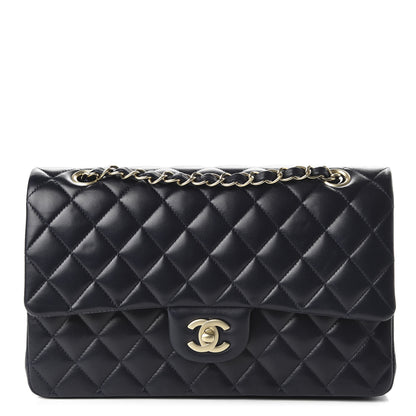 Chanel Lambskin Quilted Medium Double Flap Navy 1 of 12