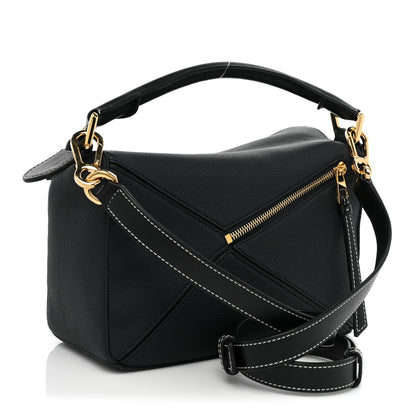 Loewe Calfskin Small Puzzle Bag Midnight Blue Black 3 of 8