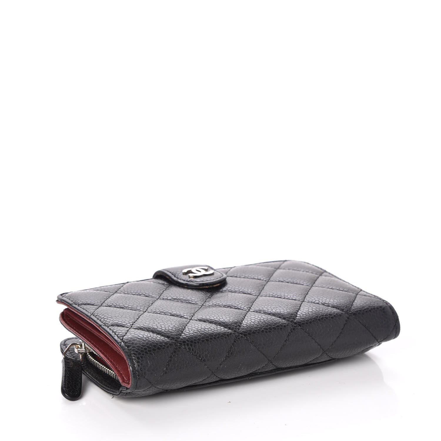 Chanel Caviar Quilted Zipped Pocket Wallet Black 4 of 9